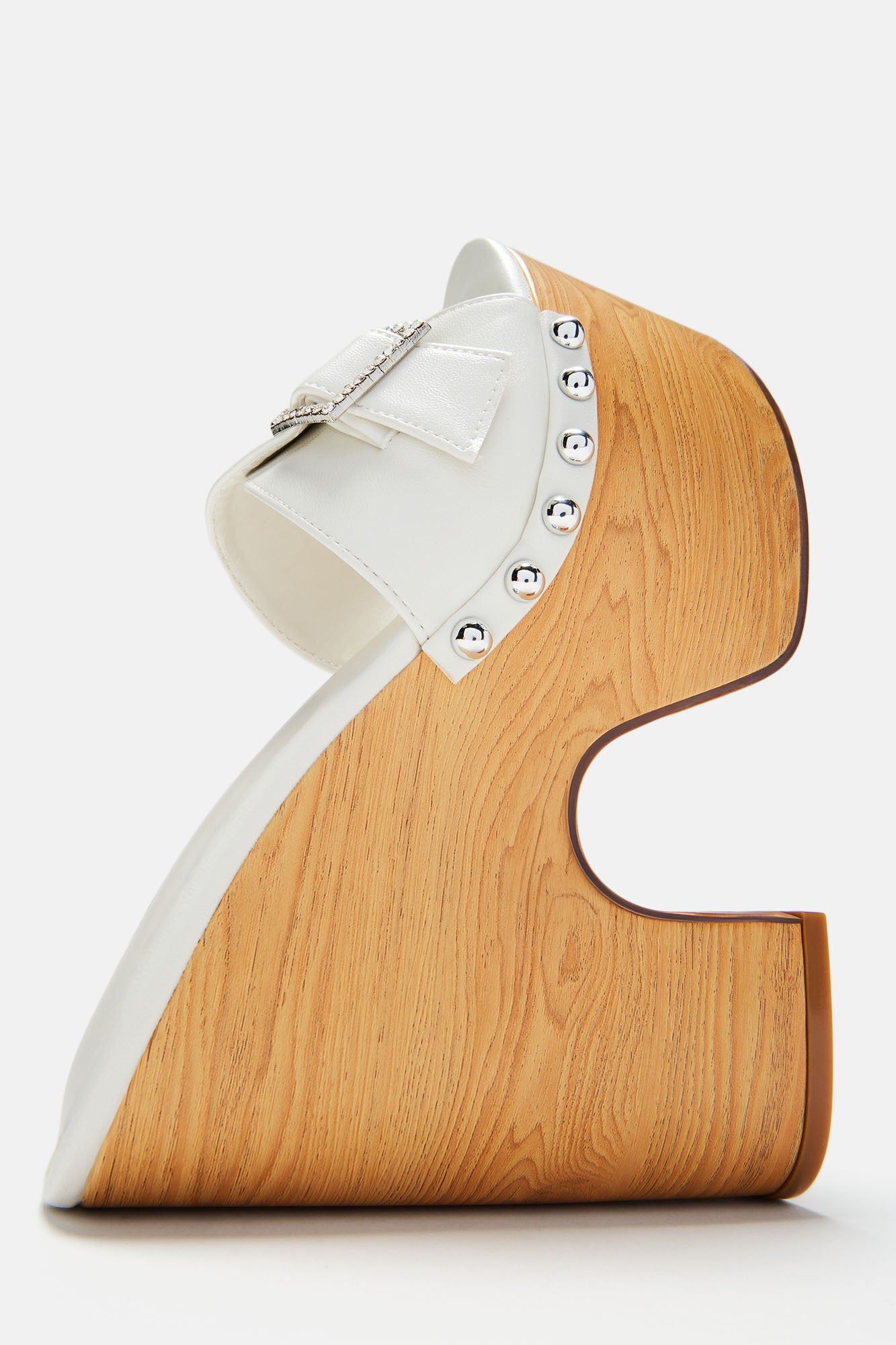 Shae Platform Mules - White sold by Fashion Nova product image thumbnail 5