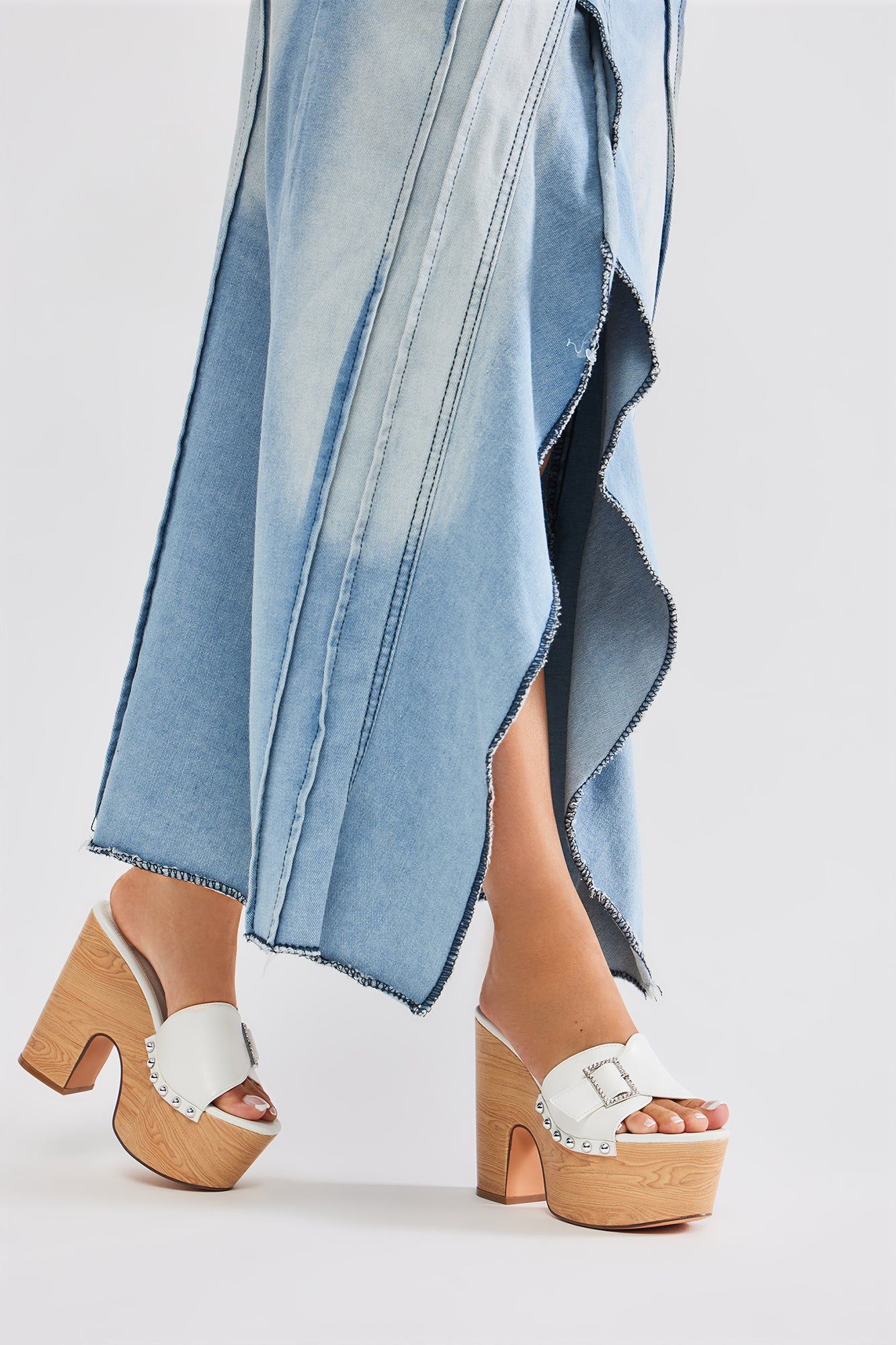 Shae Platform Mules - White sold by Fashion Nova product image thumbnail 2