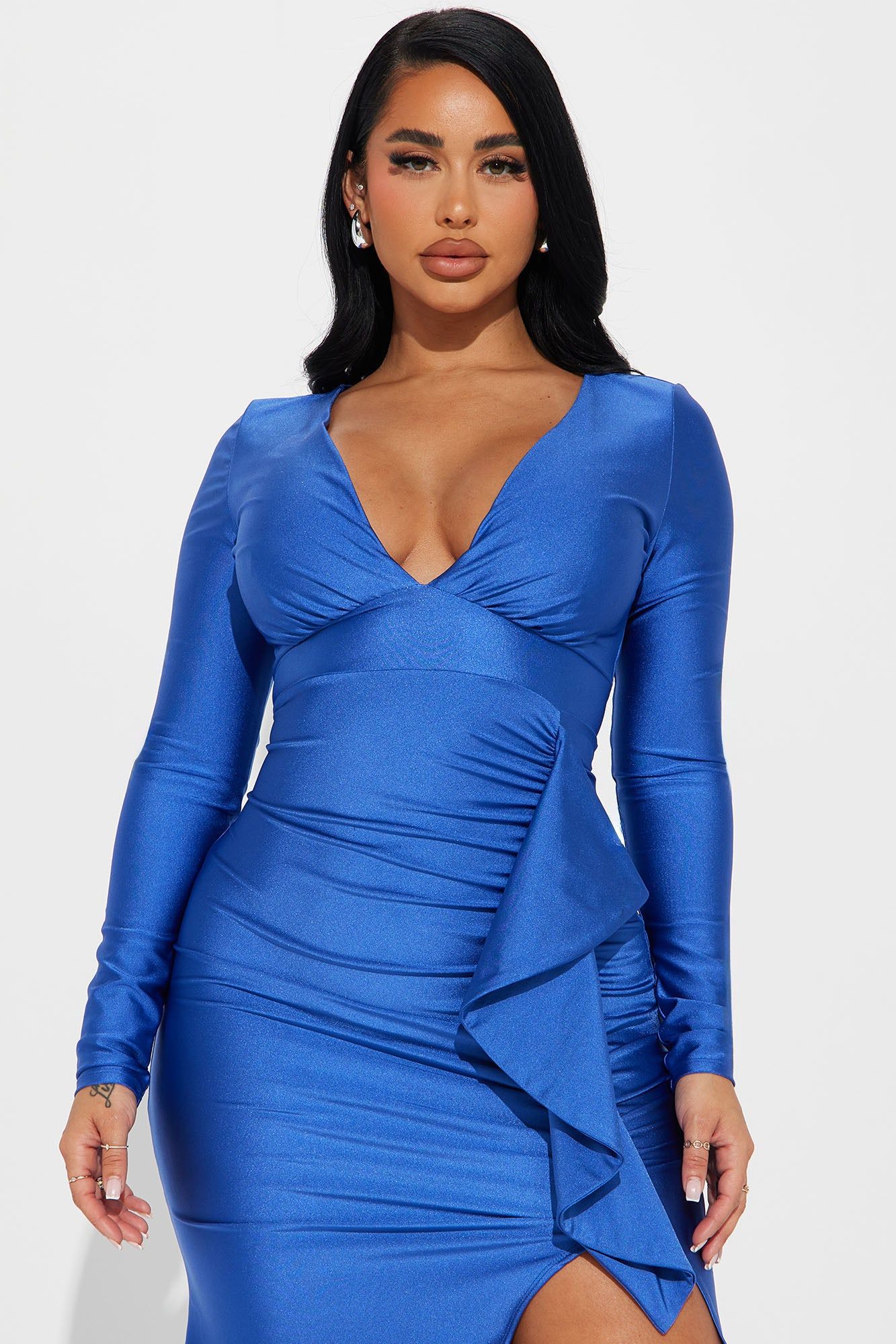 Liliana Ruffle Maxi Dress - Royal sold by Fashion Nova product image thumbnail 2