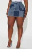 Get It Together Patchwork Denim Mini Skirt - Medium Wash sold by Fashion Nova