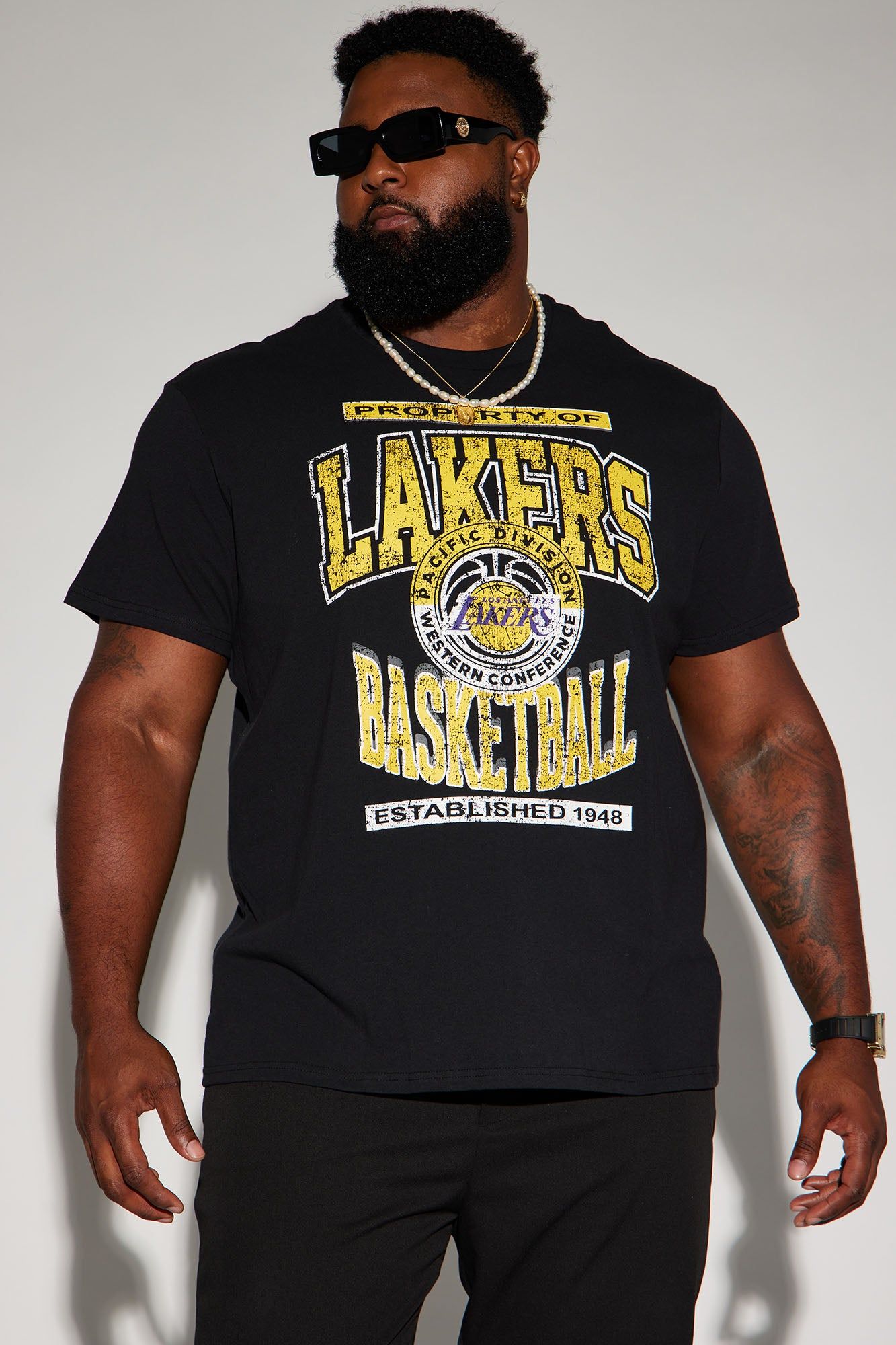 Lakers Zone Defense Short Sleeve Tee - Black sold by Fashion Nova product image thumbnail 2