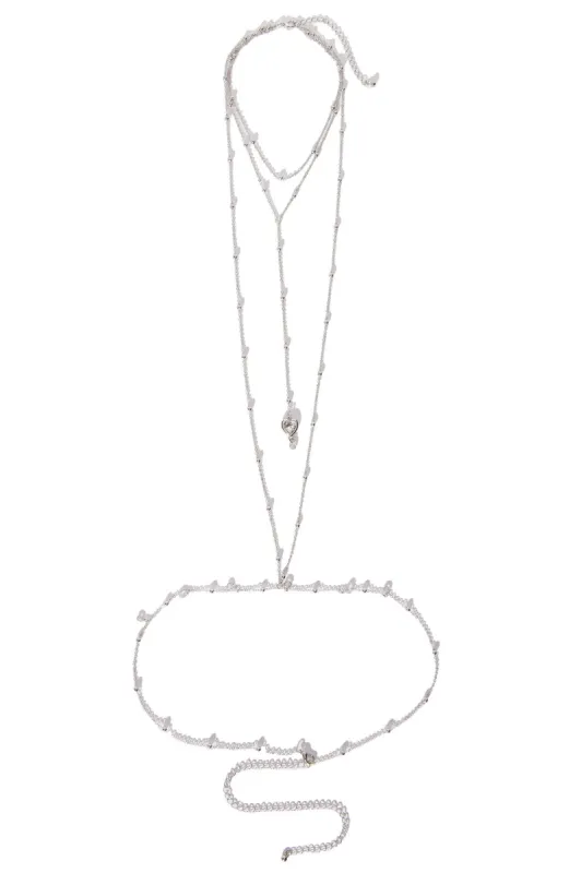 Summer Romance Bra Chain - Silver sold by Fashion Nova