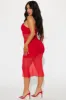 Can't Forget Me Mesh Midi Dress - Red sold by Fashion Nova