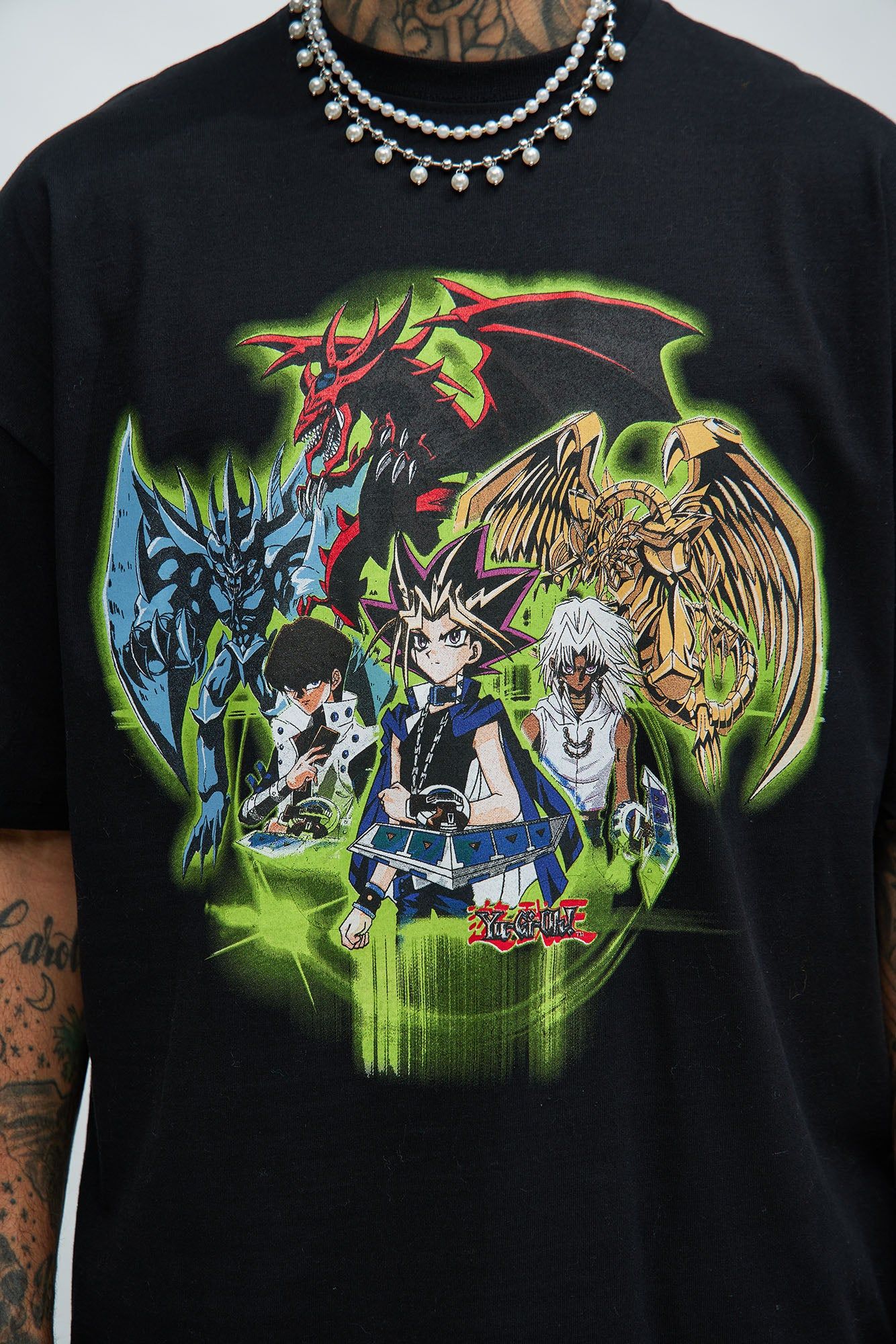 Yugioh Egyptian God Cards Short Sleeve Tee - Black sold by Fashion Nova product image thumbnail 3