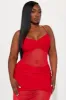 Can't Forget Me Mesh Midi Dress - Red sold by Fashion Nova