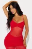 Can't Forget Me Mesh Midi Dress - Red sold by Fashion Nova