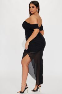 Sofia Mesh Maxi Dress - Black sold by Fashion Nova