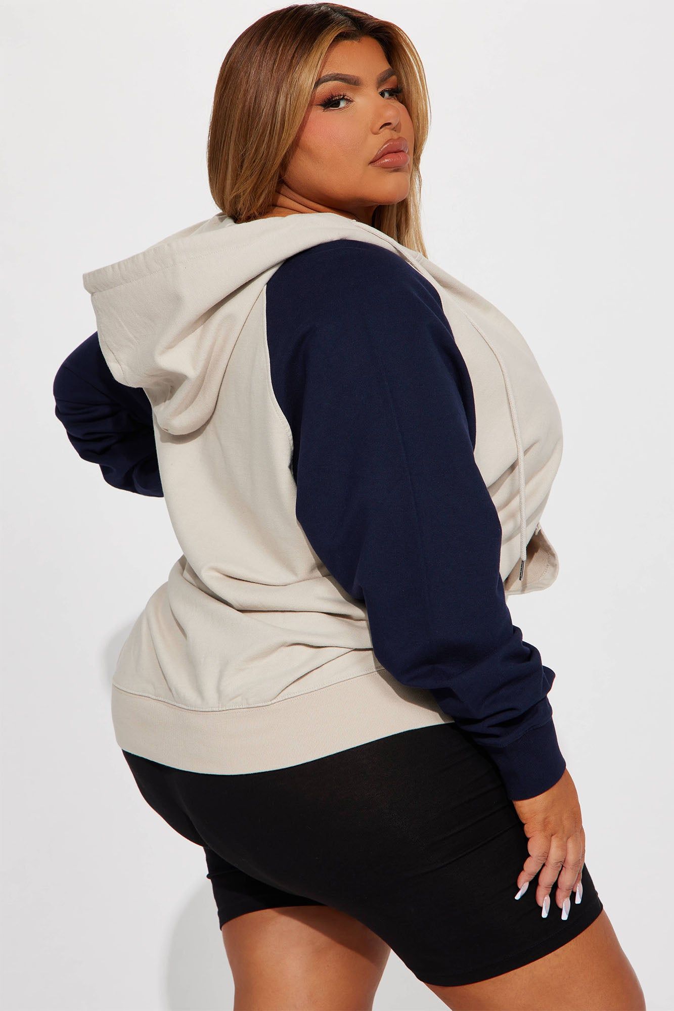 Wrenley Lounge Colorblock Oversize Hoodie - Taupe/combo sold by Fashion Nova product image thumbnail 6