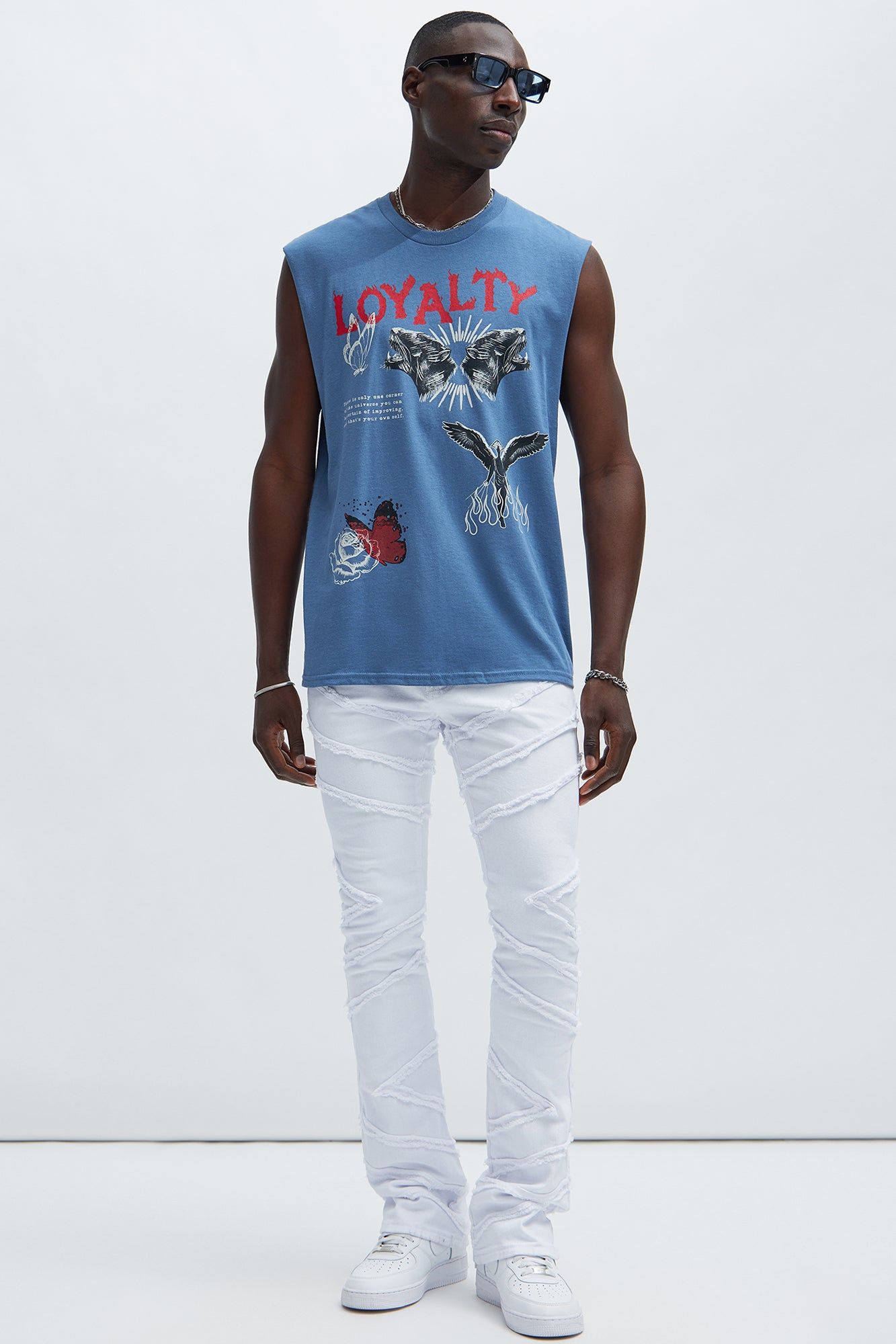 Check Me Out Fray Stacked Skinny Flare Pants - White sold by Fashion Nova product image thumbnail 2