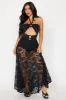 Monaco Crochet Maxi Dress - Black sold by Fashion Nova