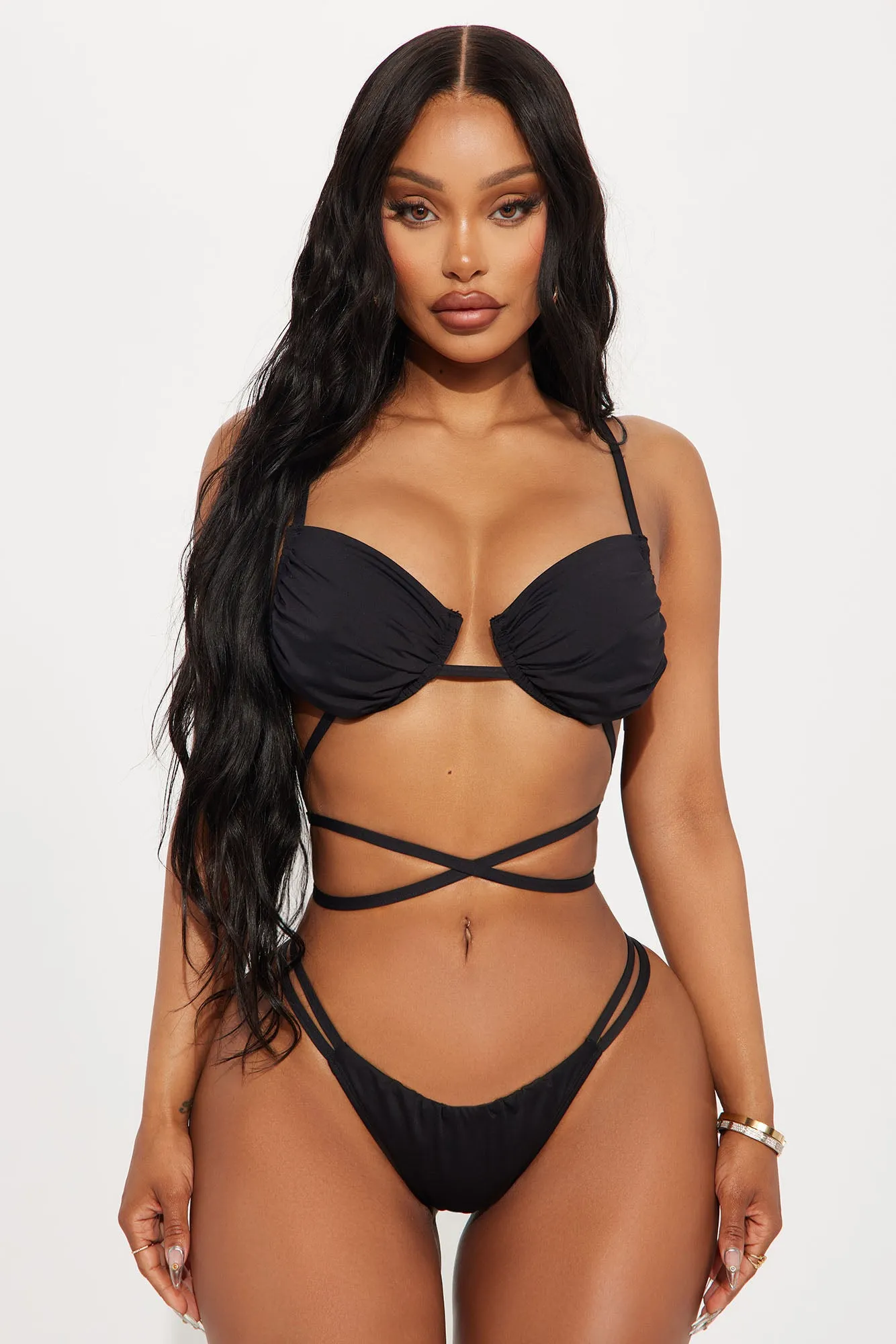 I Need Saltwater 2 Piece Bikini - Black sold by Fashion Nova