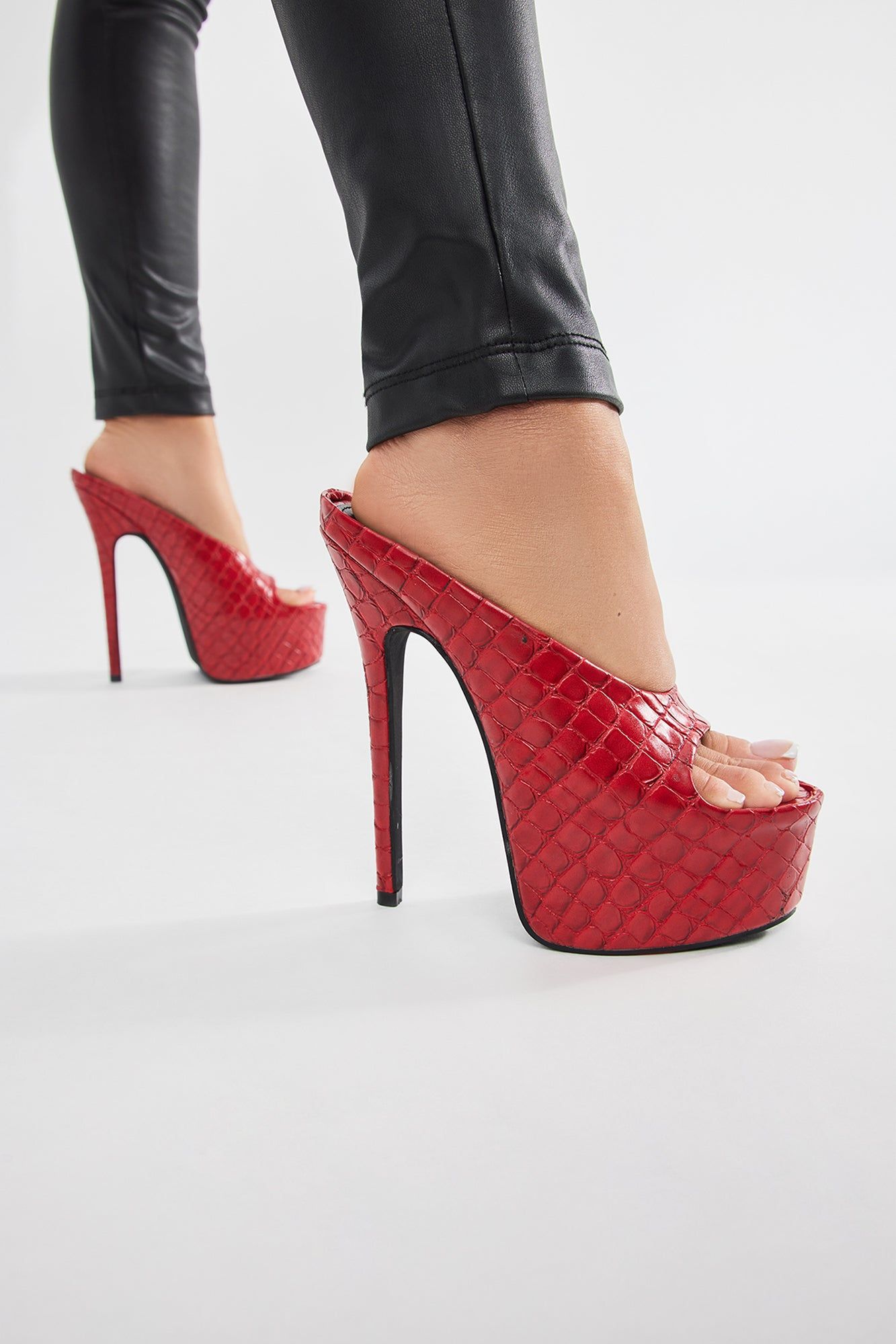 Can't Lose With Me Platform Heels - Red sold by Fashion Nova product image thumbnail 3