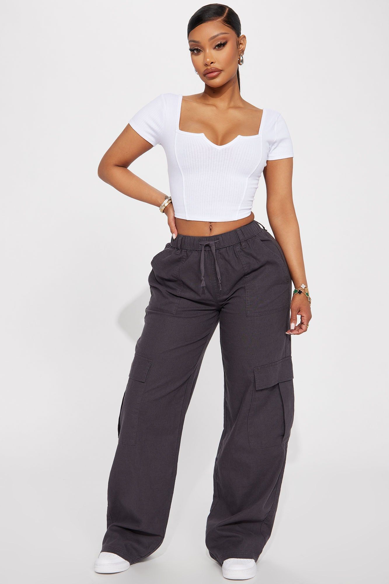 Kassandra Ribbed Top - White sold by Fashion Nova product image thumbnail 2