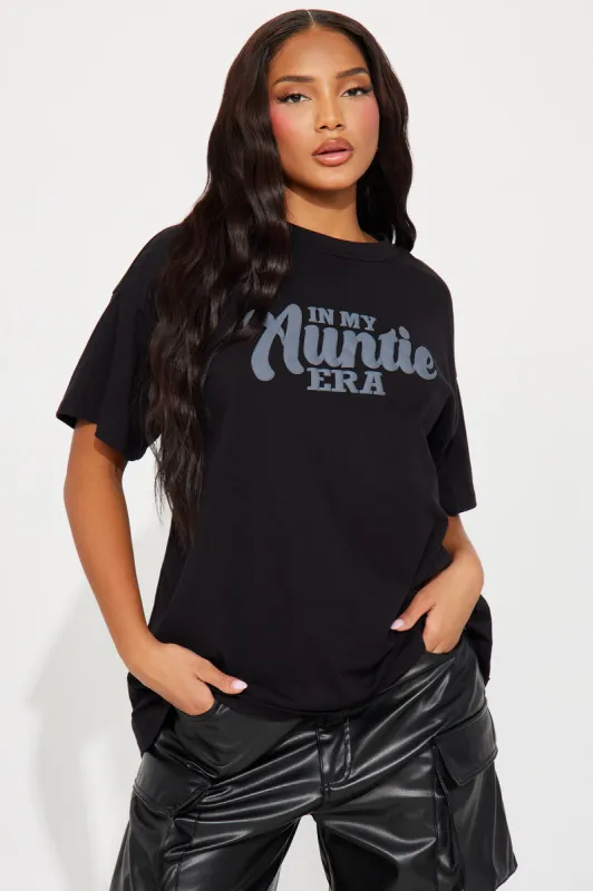 In My Auntie Era Oversized Tee - Black sold by Fashion Nova