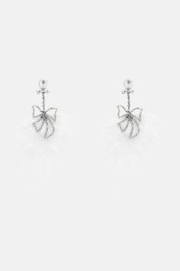 Pretty Bow Earrings - Silver sold by Fashion Nova
