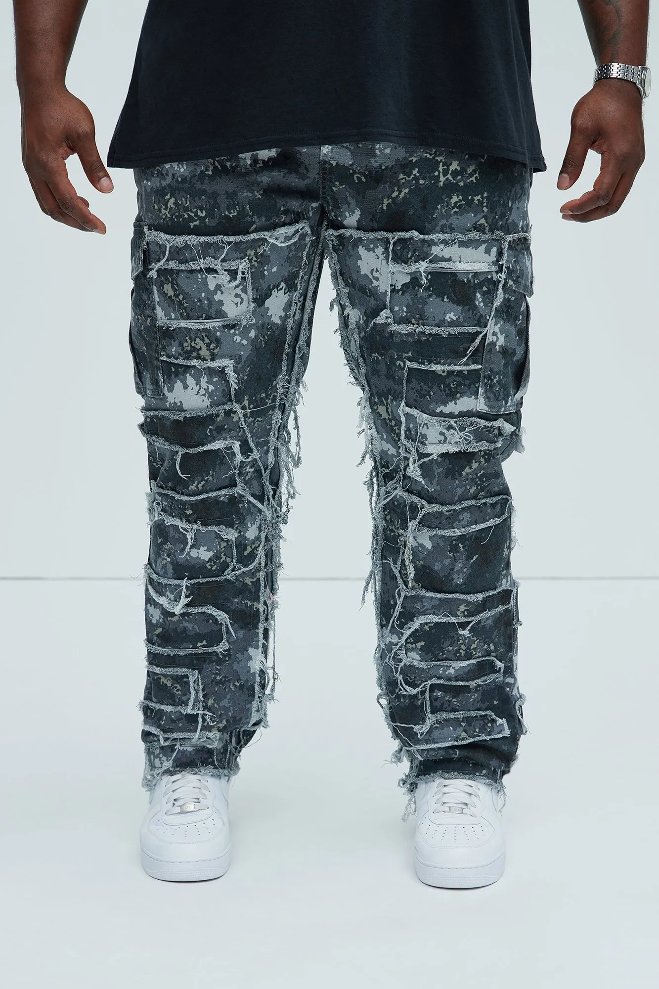 Got Me Distressed Cargo Straight Pants - Camouflage sold by Fashion Nova product image thumbnail 5