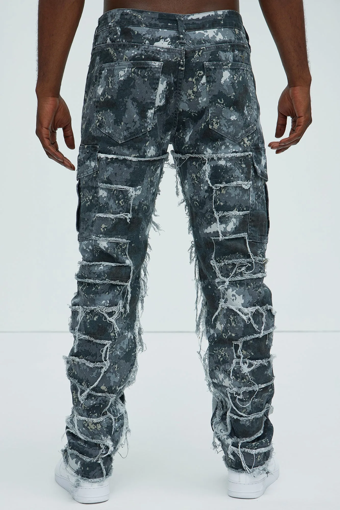 Got Me Distressed Cargo Straight Pants - Camouflage sold by Fashion Nova product image thumbnail 4
