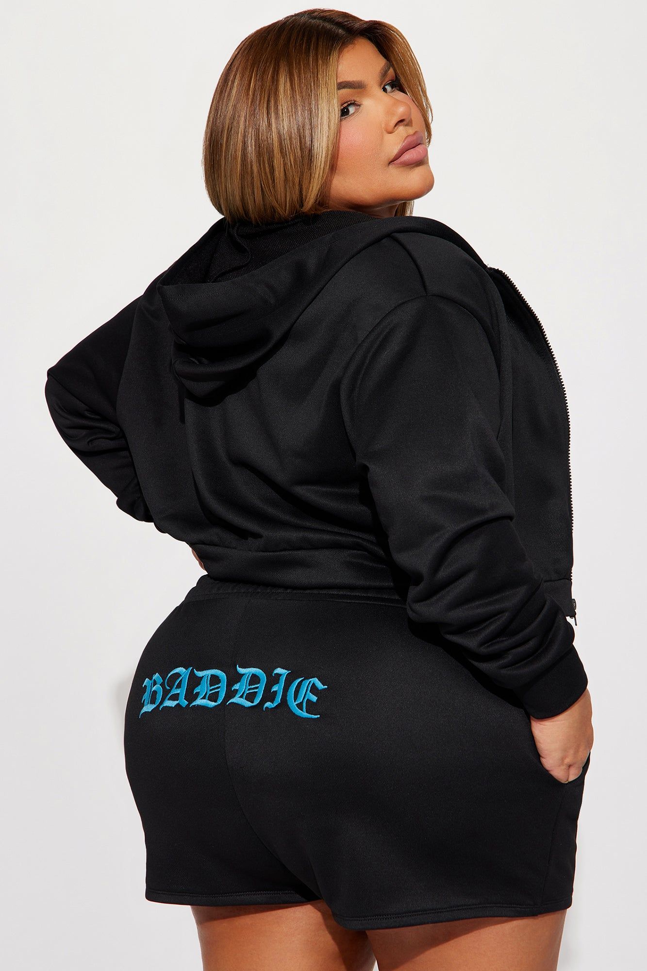 Baddies Club Lounge Short Set - Black sold by Fashion Nova product image thumbnail 8