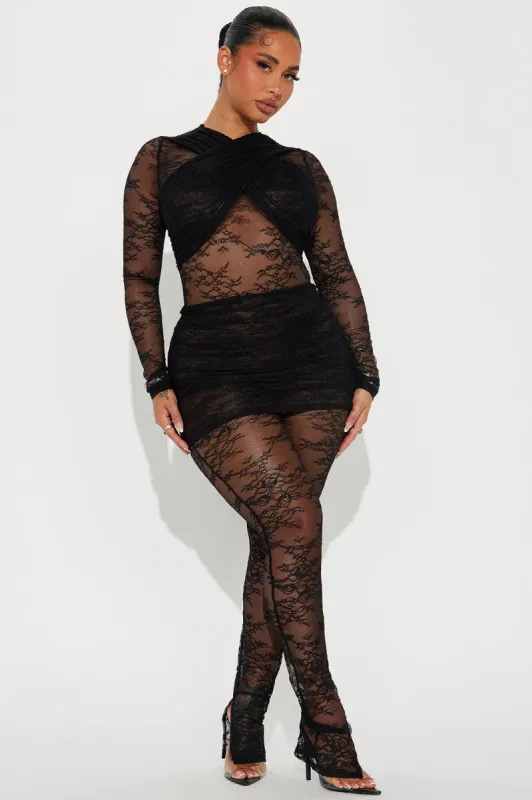 Forget My Ex Lace Jumpsuit - Black sold by Fashion Nova