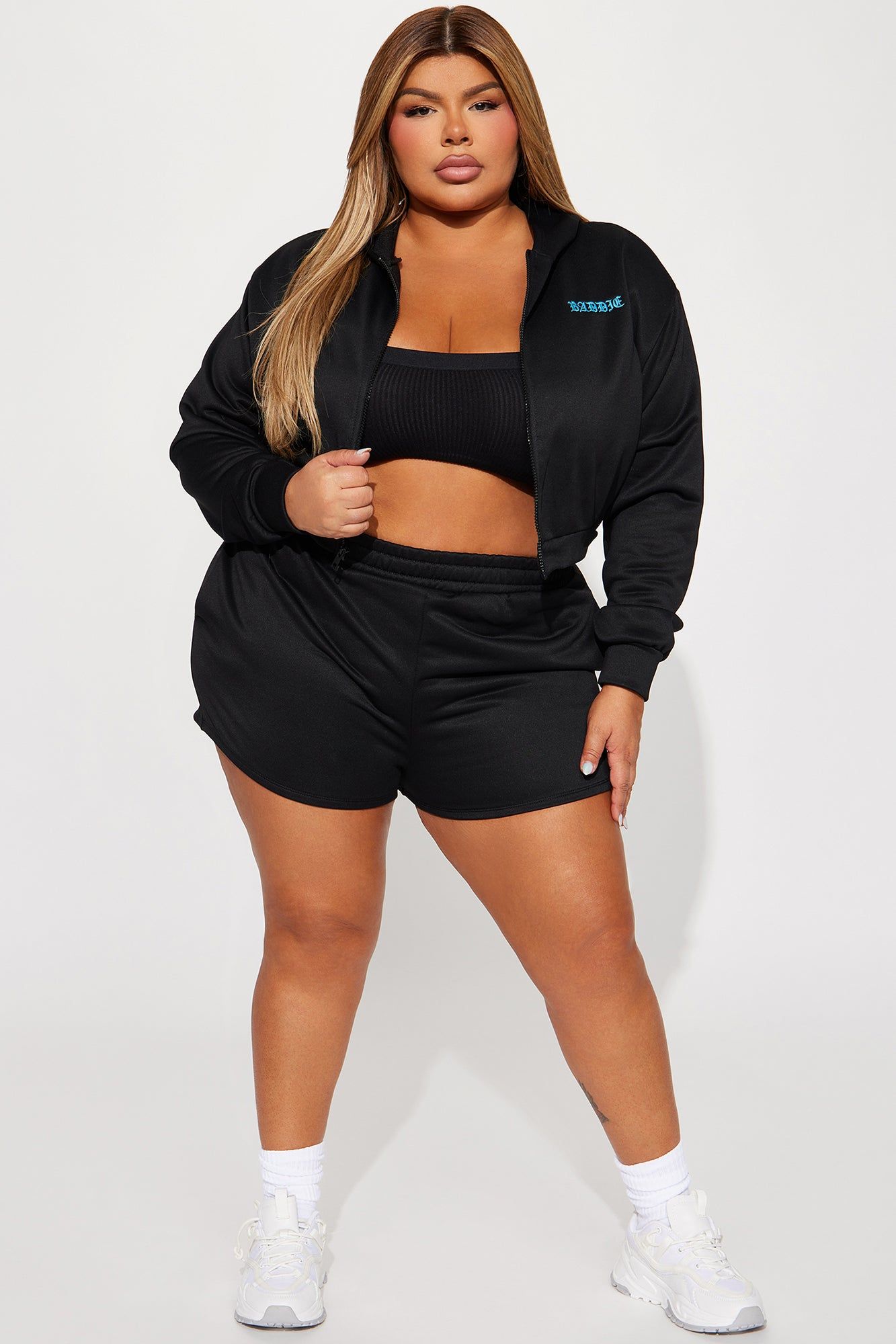 Baddies Club Lounge Short Set - Black sold by Fashion Nova product image thumbnail 6
