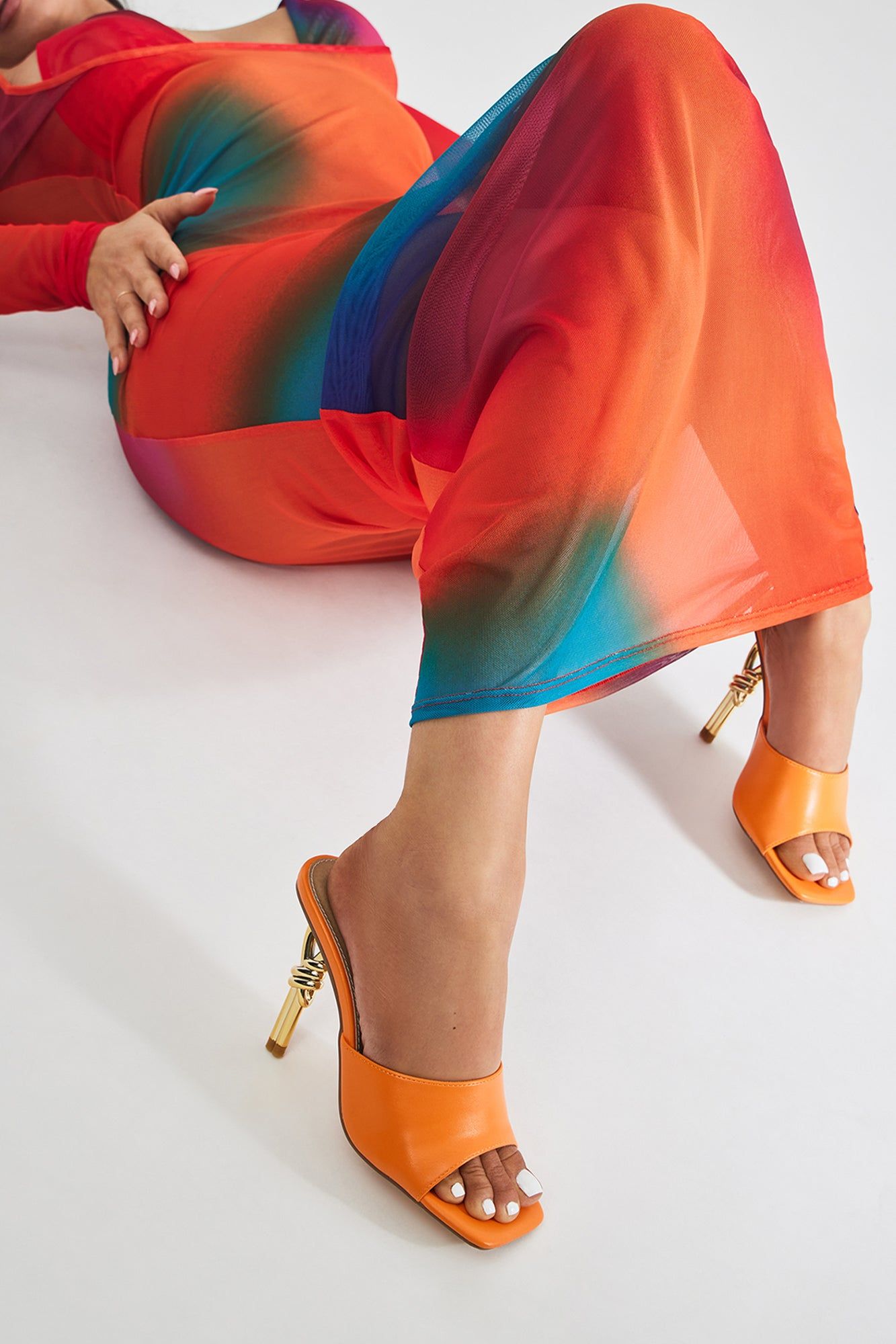 Knot Yours Novelty Mules - Orange sold by Fashion Nova product image thumbnail 2