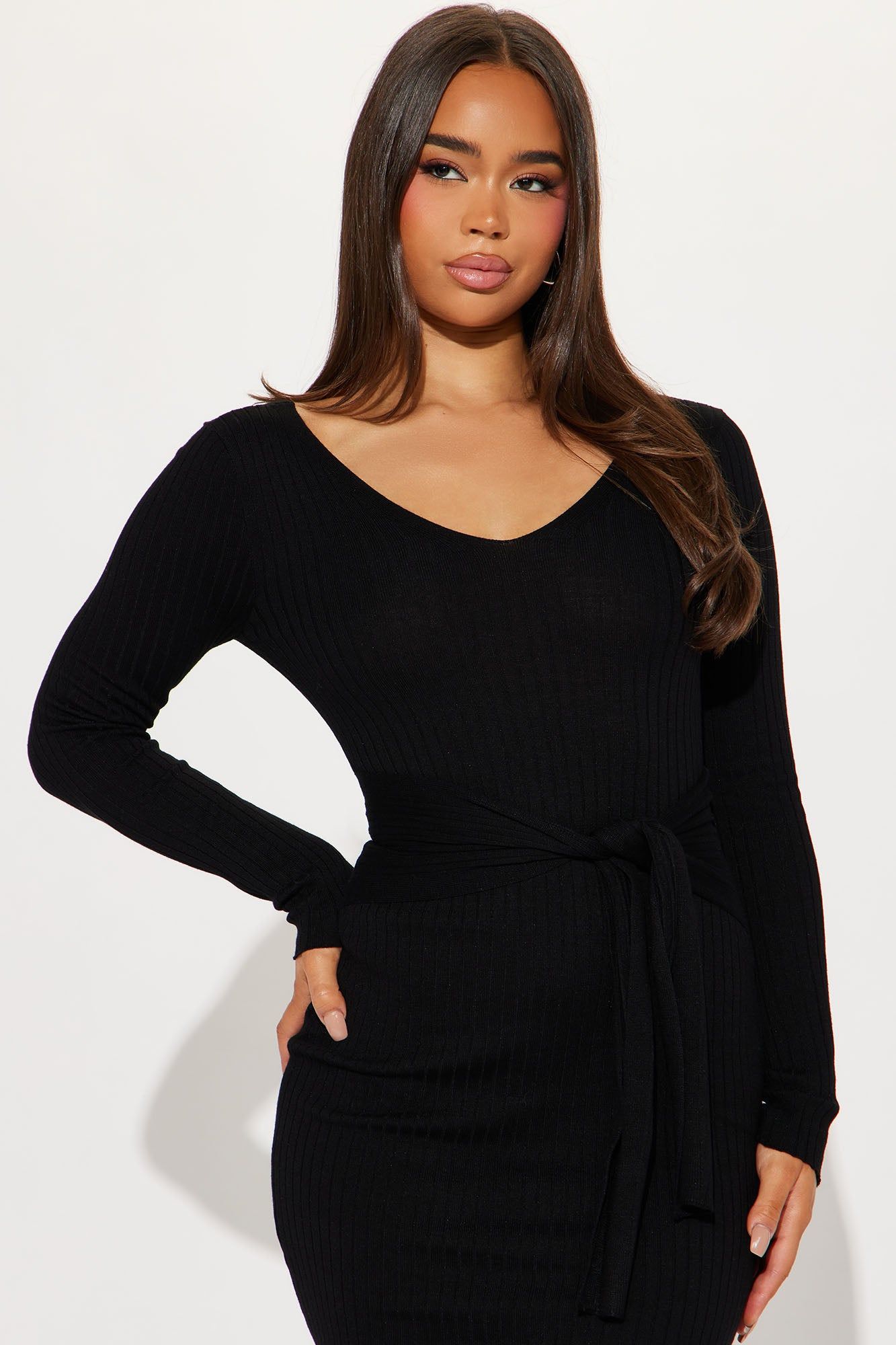 Marisa Sweater Midi Dress - Black sold by Fashion Nova product image thumbnail 2