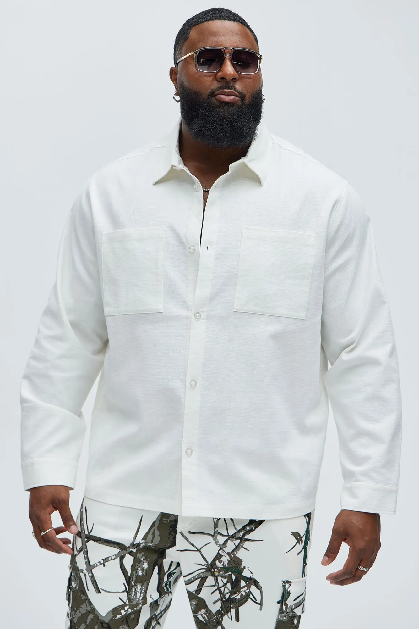 Eastman Pocket Overshirt - Off White sold by Fashion Nova product image thumbnail 5