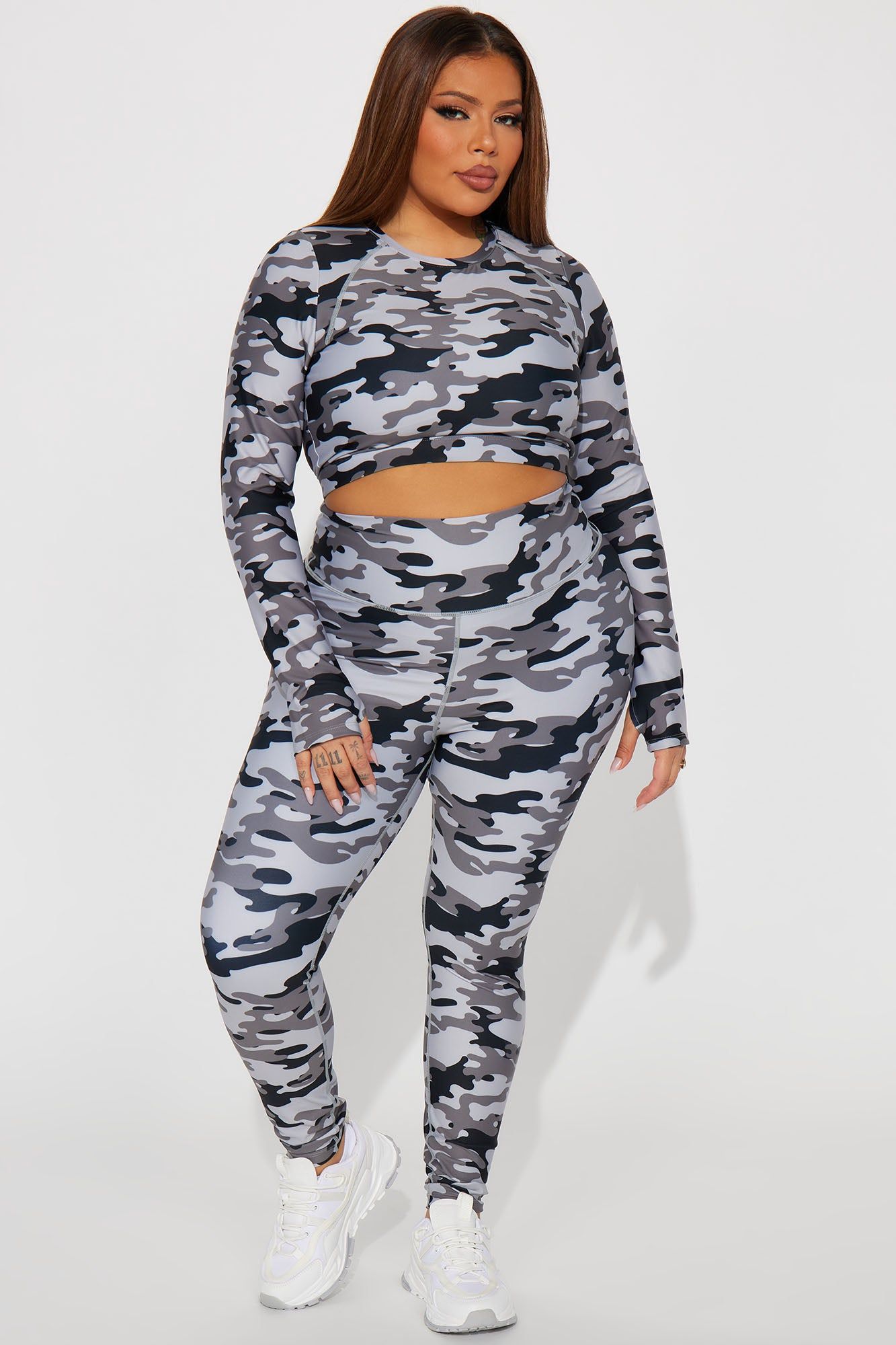 Ground Work Elevate Camo Legging - Charcoal/combo sold by Fashion Nova product image thumbnail 4