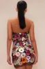 Mellie Floral Embroidered Mini Dress - Black/combo sold by Fashion Nova