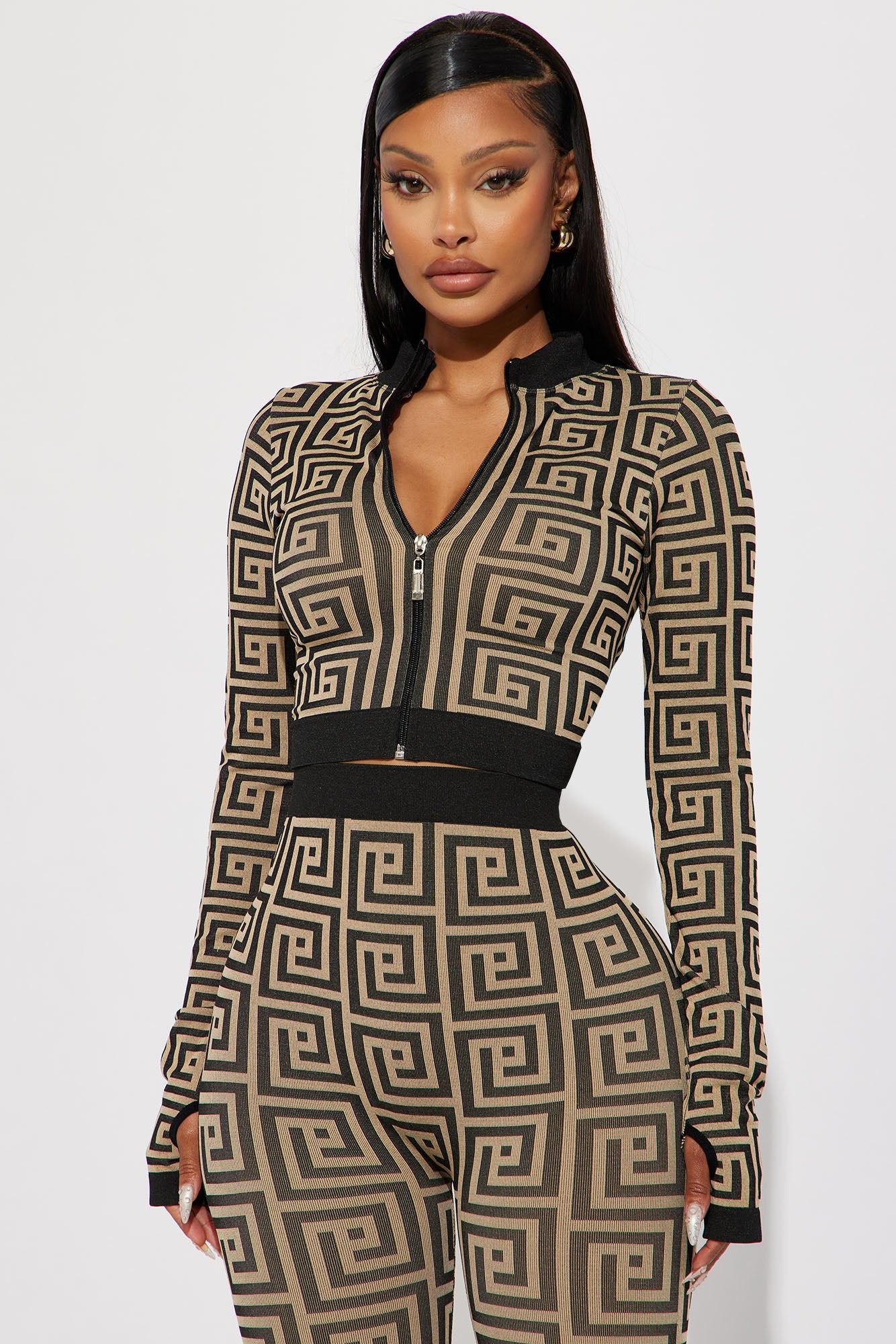 Late Morning Seamless Legging Set - Mocha/combo sold by Fashion Nova product image thumbnail 2