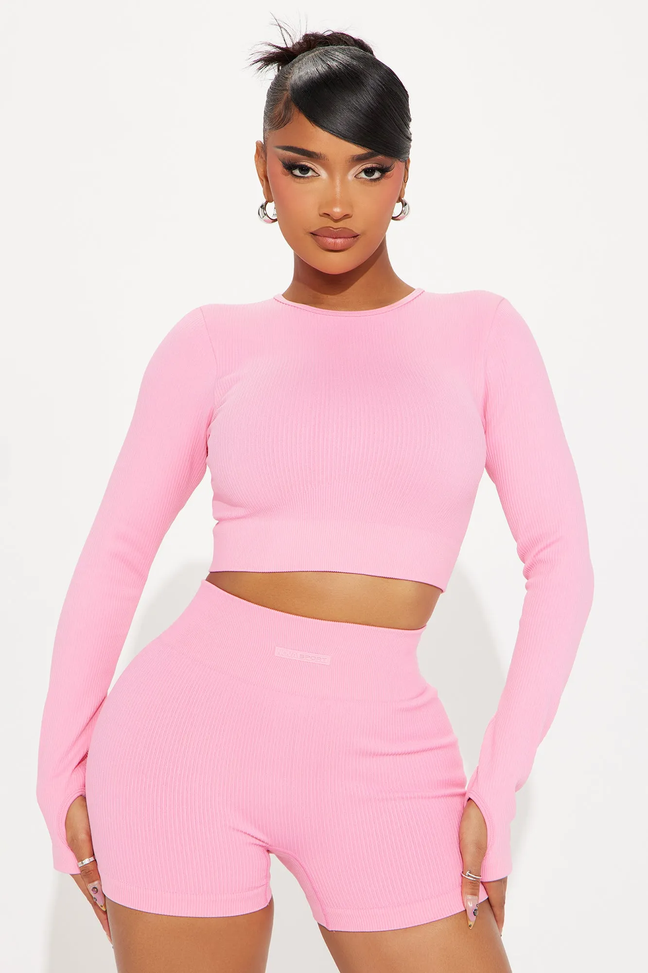 Ocean Run Effortless Seamless Active Set - Bubblegum Pink sold by Fashion Nova product image thumbnail 2