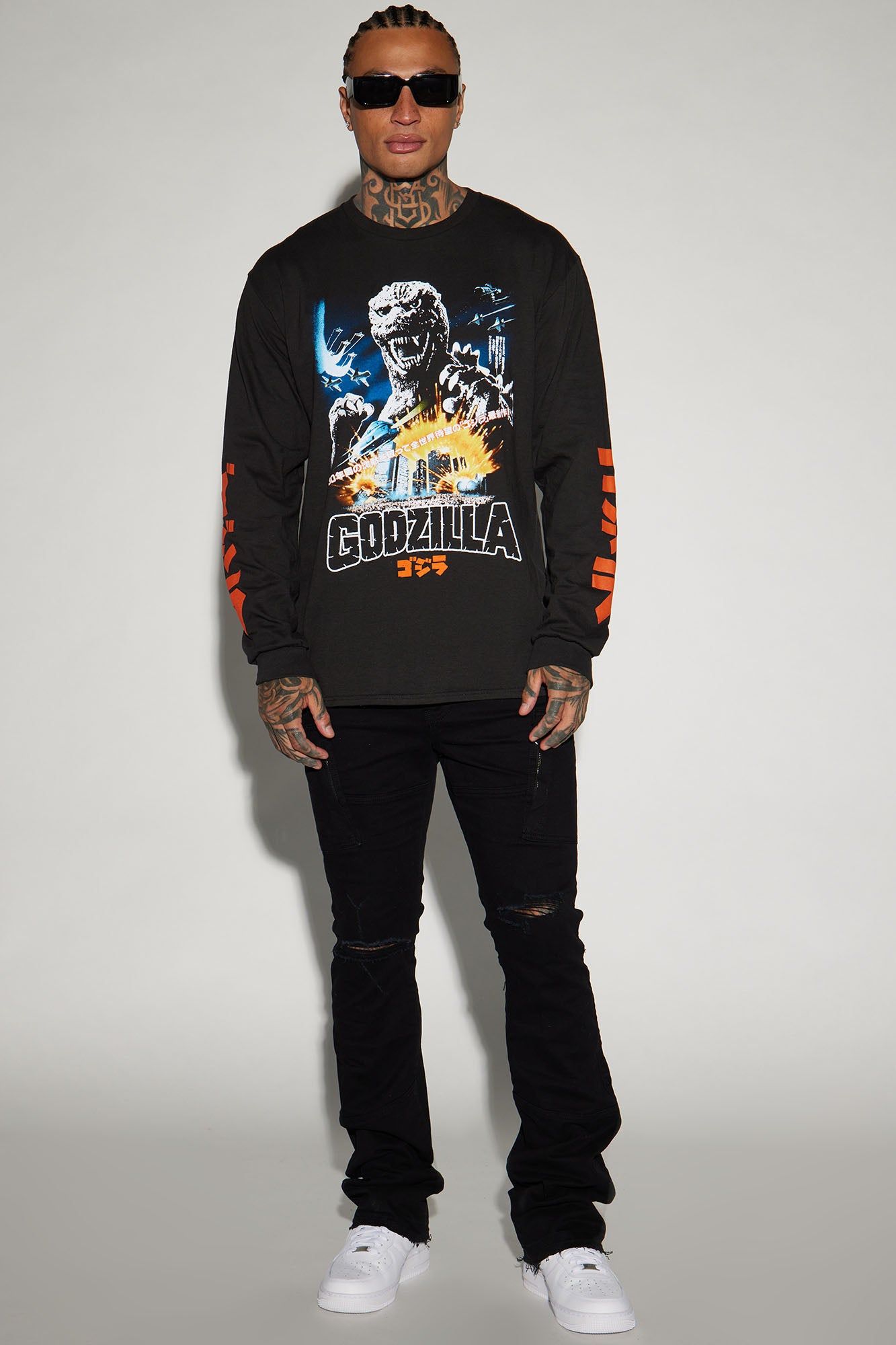 Godzilla Long Sleeve Tee - Black sold by Fashion Nova product image thumbnail 2