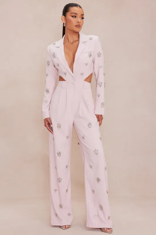 Verona Embellished Jumpsuit - Mauve sold by Fashion Nova