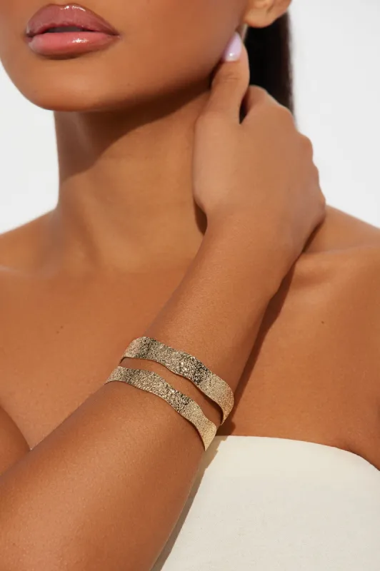 Soulful Sanctuary Cuff - Gold sold by Fashion Nova