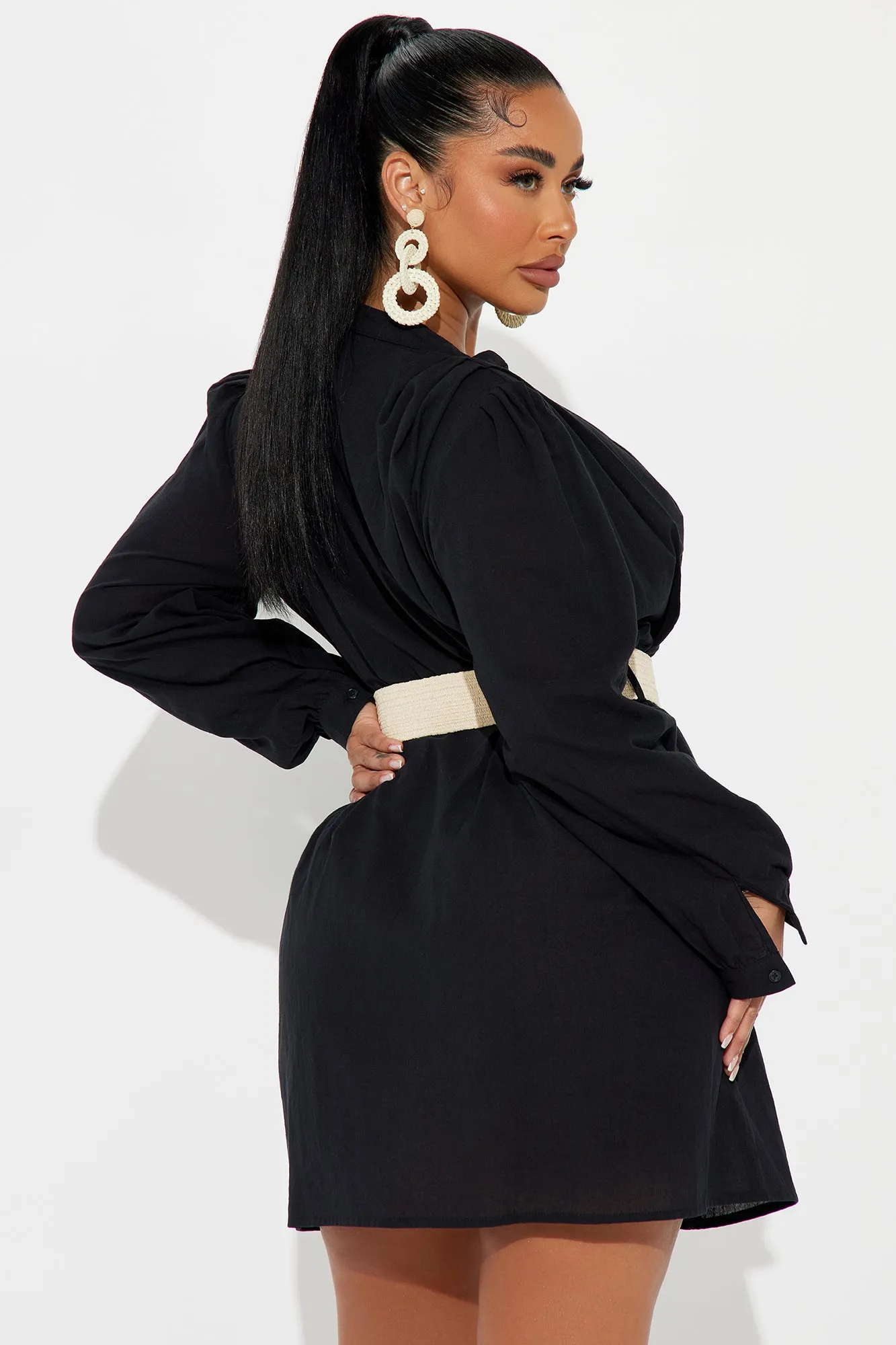 Ayami Mini Shirt Dress - Black sold by Fashion Nova product image thumbnail 3