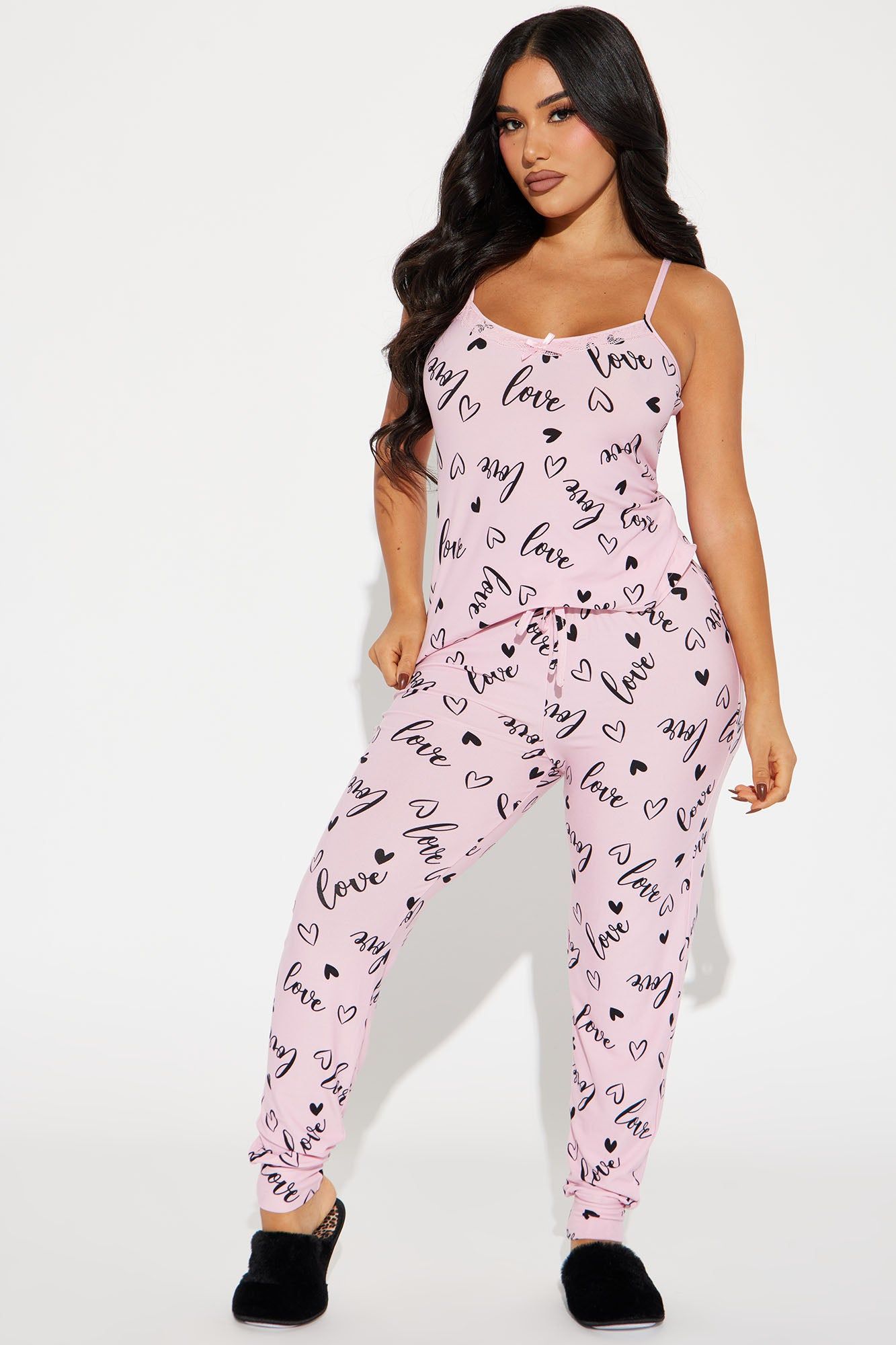 Love All Over Me PJ Jogger Set - Pink sold by Fashion Nova