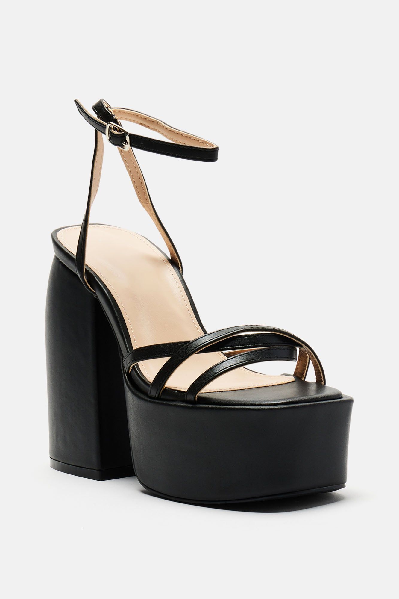 Freya Platform Block Heels - Black sold by Fashion Nova product image thumbnail 2