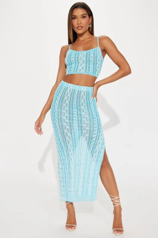 Vacation Lover Skirt Set - Blue sold by Fashion Nova