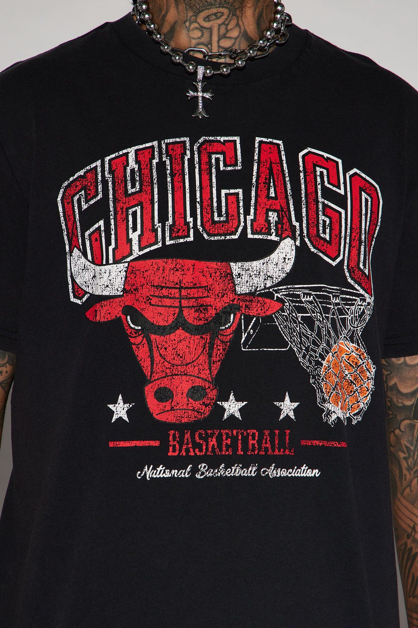 Bulls Step Back Short Sleeve Tee - Black sold by Fashion Nova product image thumbnail 4