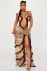 Up To The Wild Maxi Dress - Yellow/combo sold by Fashion Nova