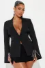 A Touch Of Class Blazer - Black sold by Fashion Nova