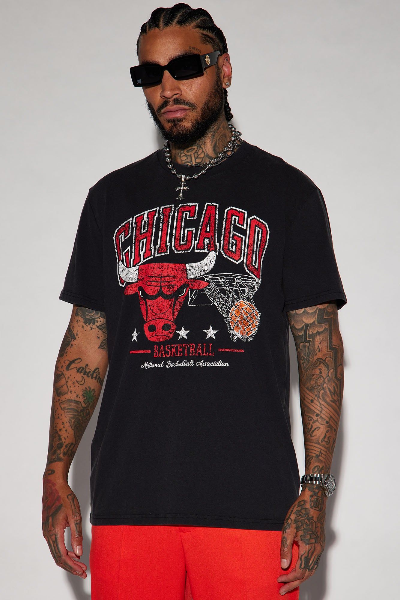 Bulls Step Back Short Sleeve Tee - Black sold by Fashion Nova