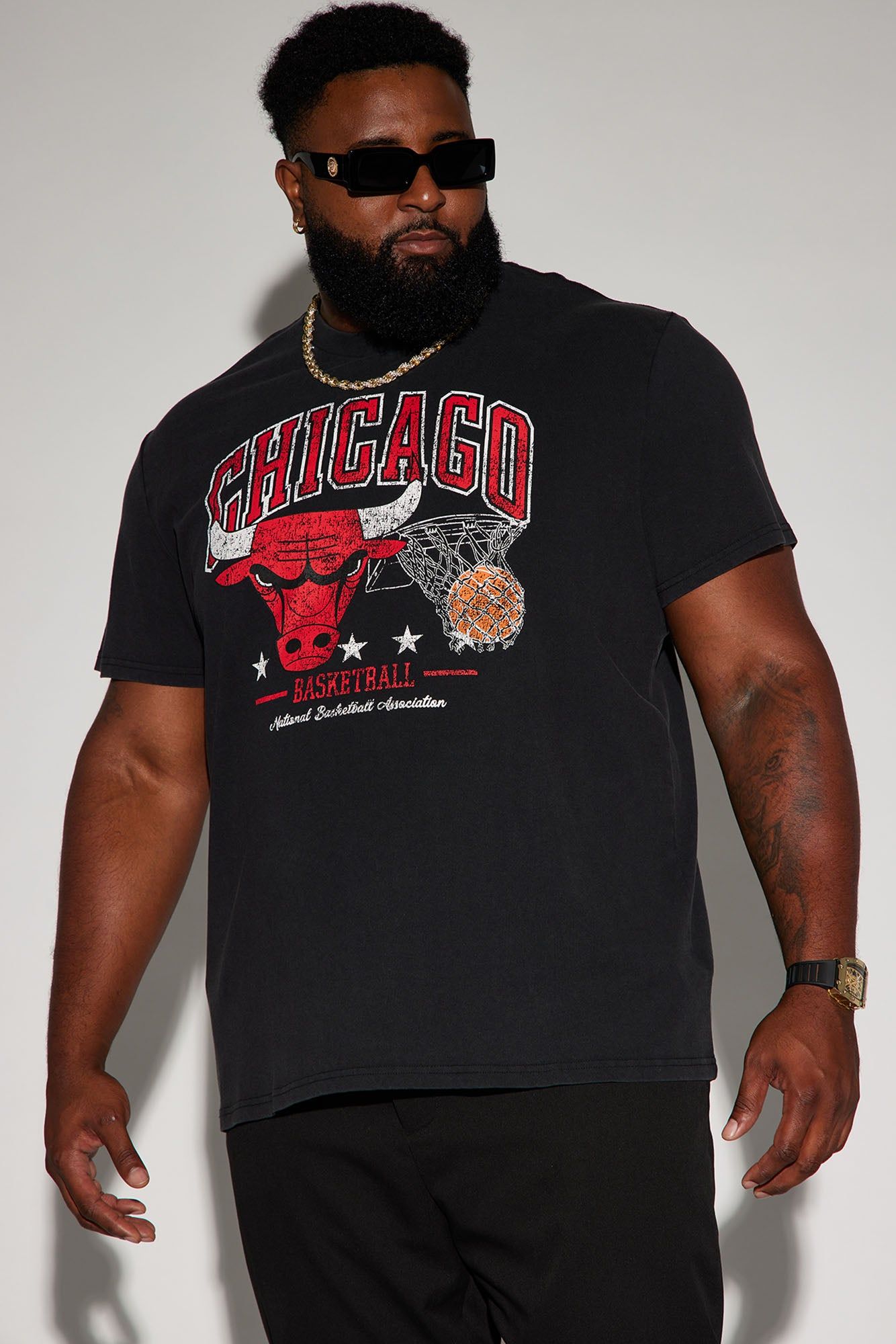 Bulls Step Back Short Sleeve Tee - Black sold by Fashion Nova product image thumbnail 2