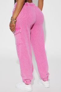 Fiona Fleece Jogger - Fuchsia sold by Fashion Nova