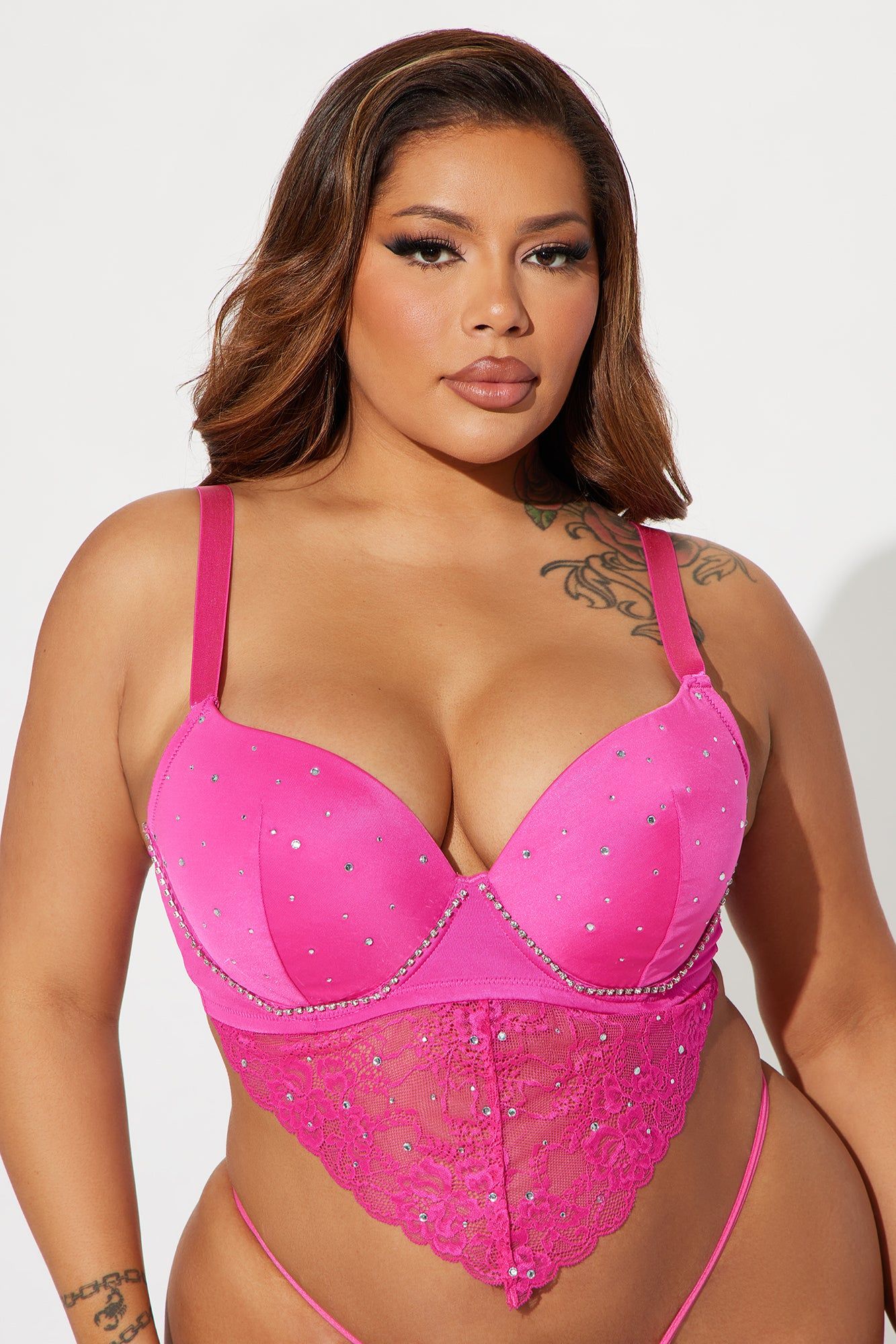Stole The Show Embellished Bra - Hot Pink sold by Fashion Nova product image thumbnail 4