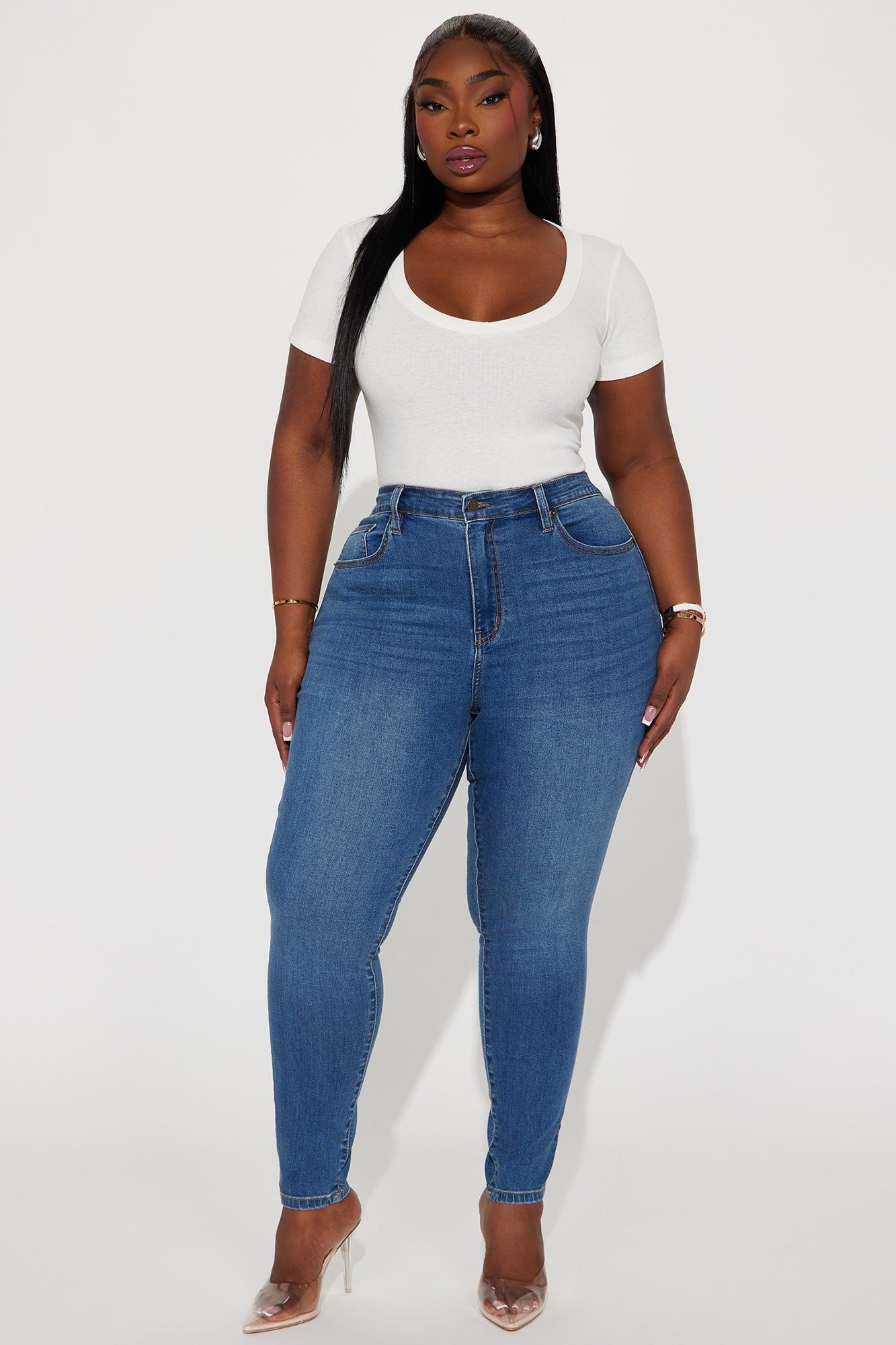Kiley Control Curvy Stretch Skinny Jeans - Vintage Wash sold by Fashion Nova product image thumbnail 5