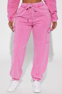 Fiona Fleece Jogger - Fuchsia sold by Fashion Nova