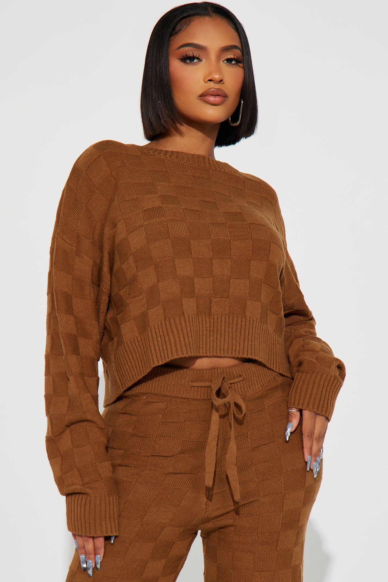 Let's Be Real Sweater Pant Set - Brown sold by Fashion Nova product image thumbnail 2