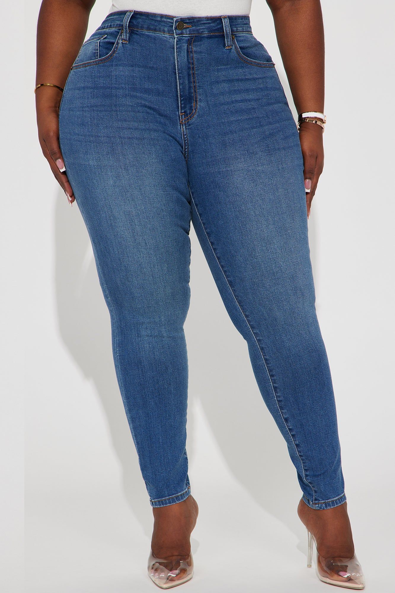 Kiley Control Curvy Stretch Skinny Jeans - Vintage Wash sold by Fashion Nova product image thumbnail 6