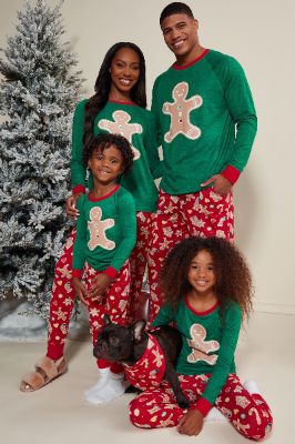 Sweet Gingerbread Holiday PJ Set - Red/combo sold by Fashion Nova